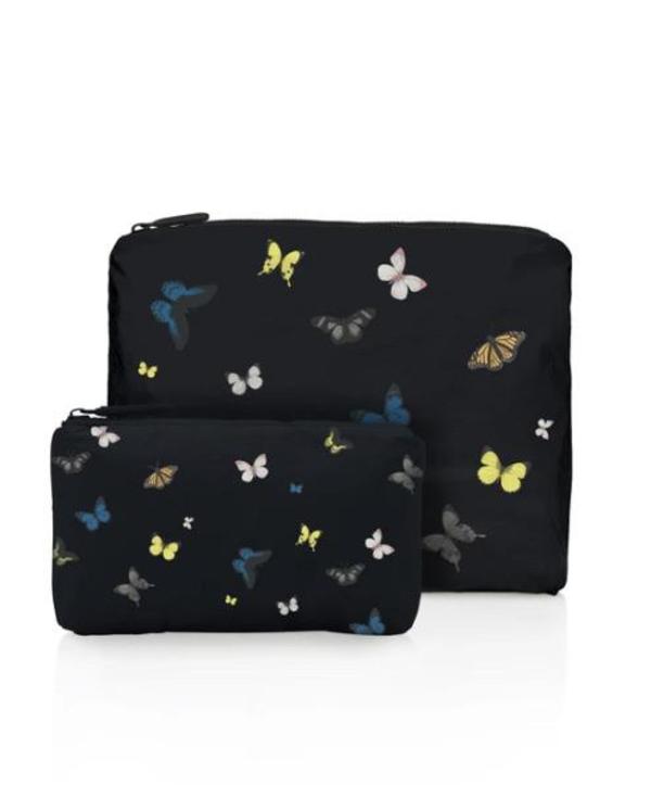 Hi Love Two Piece Travel Set - butterflies black Hi Love Two Piece Travel Set - butterflies black
