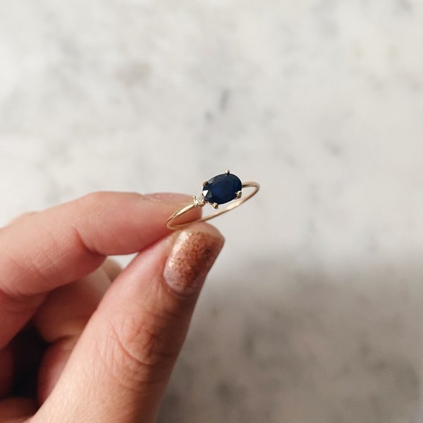 Tarin Thomas Royal Blue Ring - Gold/Blue Shapphire Tarin Thomas Royal Blue Ring - Gold/Blue Shapphire