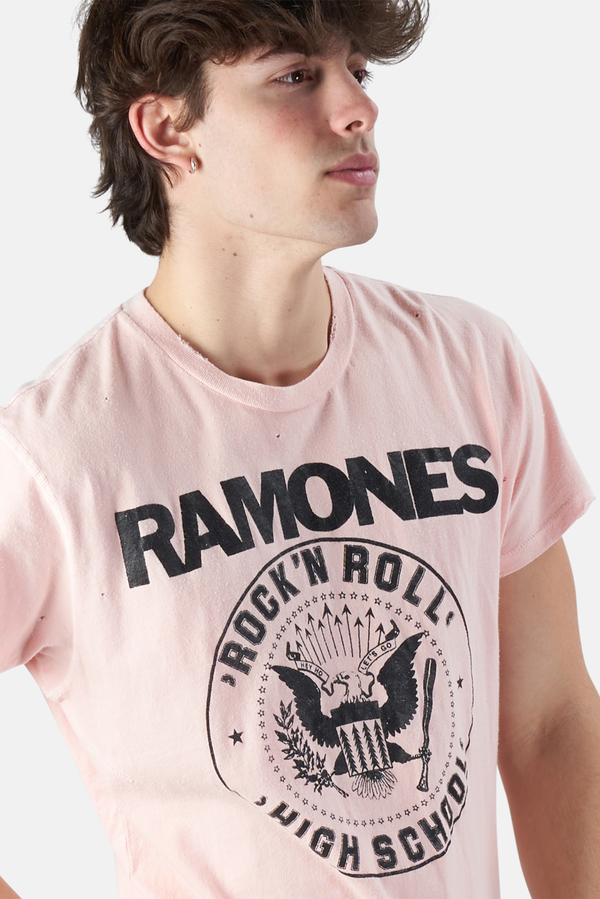 MadeWorn Rock Ramones Hey Ho T-Shirt - Off White MadeWorn Rock Ramones Hey Ho T-Shirt - Off White