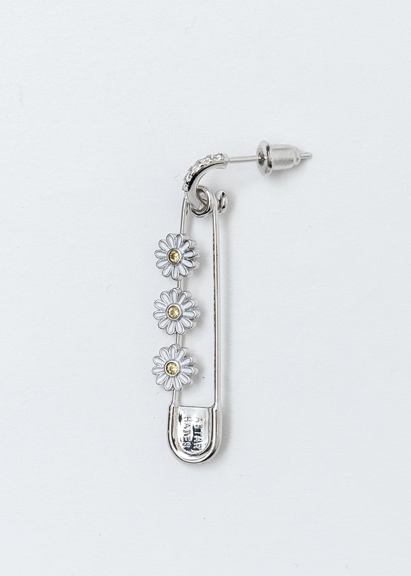 Silver Daisy Pin Earring (Single) Silver Daisy Pin Earring (Single)