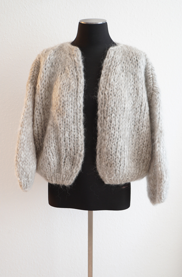 Maiami Mohair Big Bomber Cardigan - Concrete Melange Maiami Mohair Big Bomber Cardigan - Concrete Melange