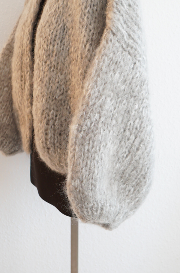 Maiami Mohair Big Bomber Cardigan - Concrete Melange Maiami Mohair Big Bomber Cardigan - Concrete Melange