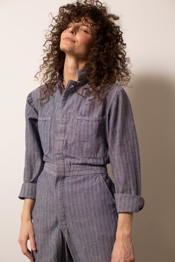 Vintage Herringbone Stripe Coveralls Vintage Herringbone Stripe Coveralls