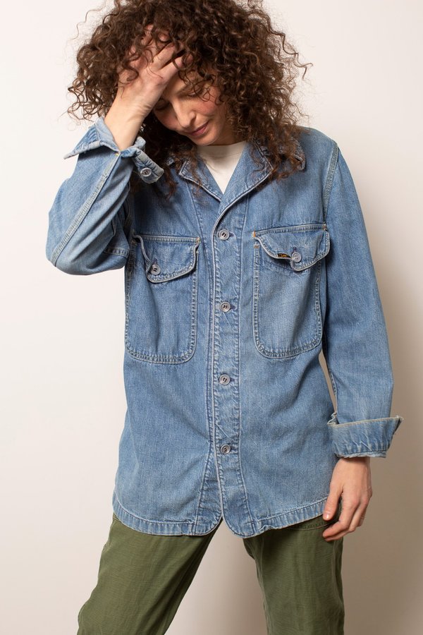 Vintage Lee Denim Jac-Shirt - Blue Vintage Lee Denim Jac-Shirt - Blue