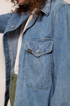 Vintage Lee Denim Jac-Shirt - Blue Vintage Lee Denim Jac-Shirt - Blue