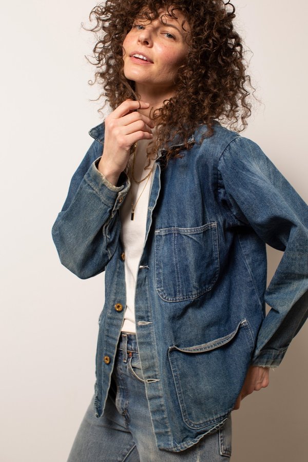 Vintage Stonecutter Denim Chore Coat - Blue Vintage Stonecutter Denim Chore Coat - Blue