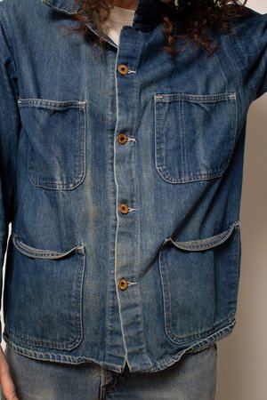 Vintage Stonecutter Denim Chore Coat - Blue Vintage Stonecutter Denim Chore Coat - Blue