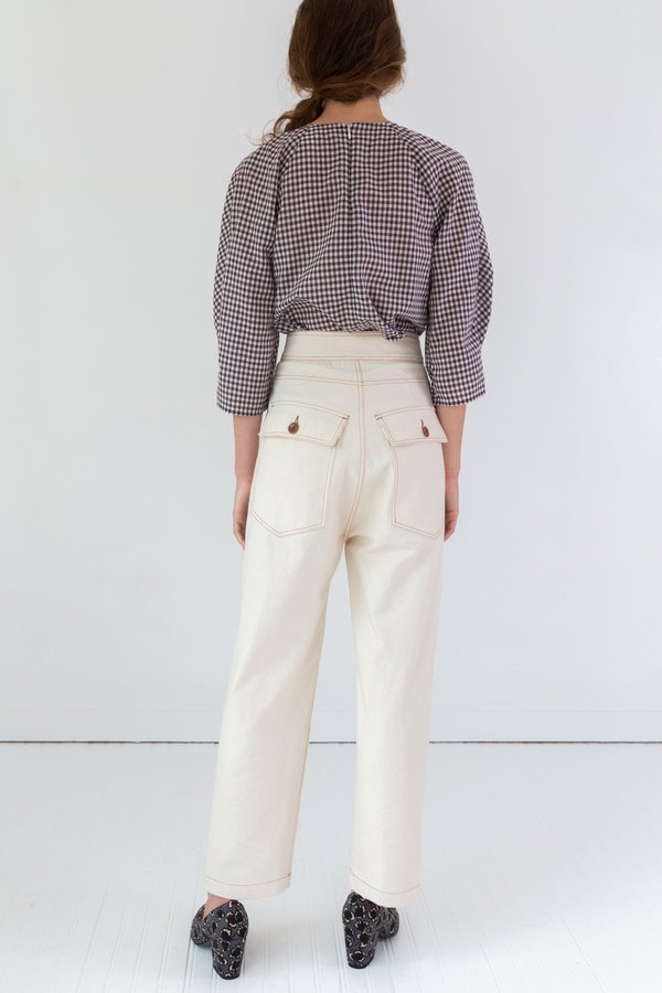 Caron Callahan Emily Pant - Cream Canvas Caron Callahan Emily Pant - Cream Canvas