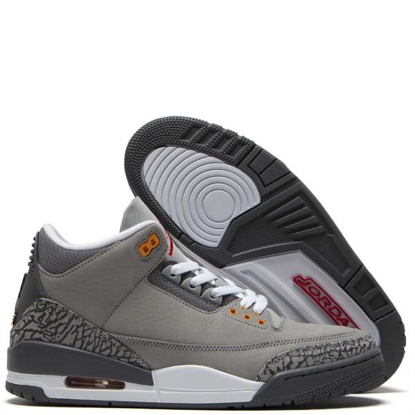 Jordan 3 Retro Silver / Sport Red Jordan 3 Retro Silver / Sport Red