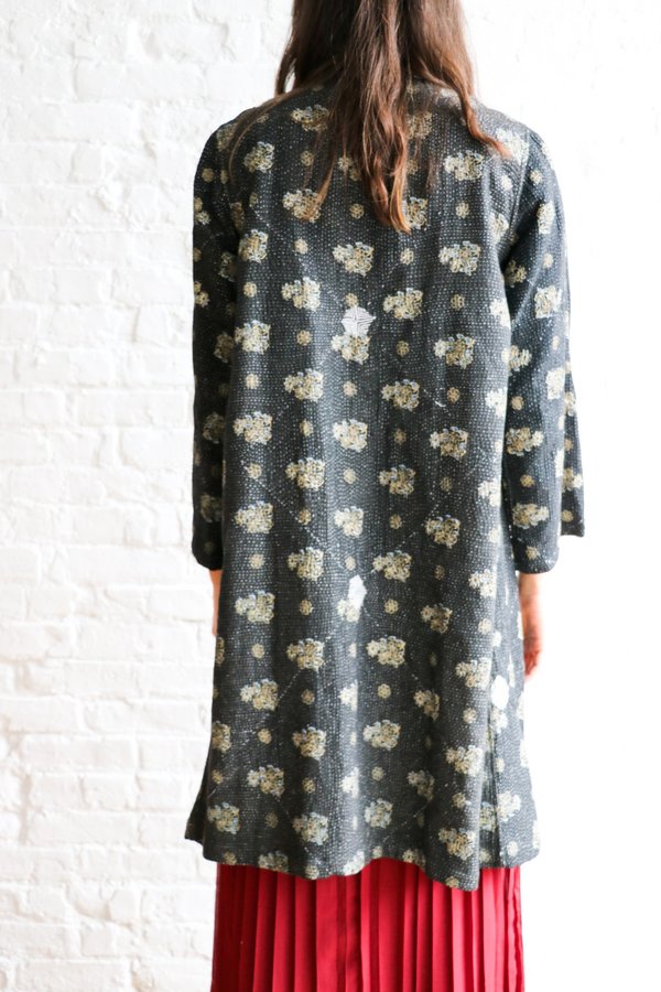 Matta NY Floral Motif Casual Jacket - Black/Cream Matta NY Floral Motif Casual Jacket - Black/Cream