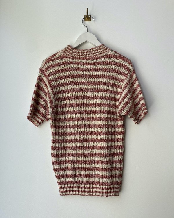 60s Striped SS Knit Top - Red Multi 60s Striped SS Knit Top - Red Multi