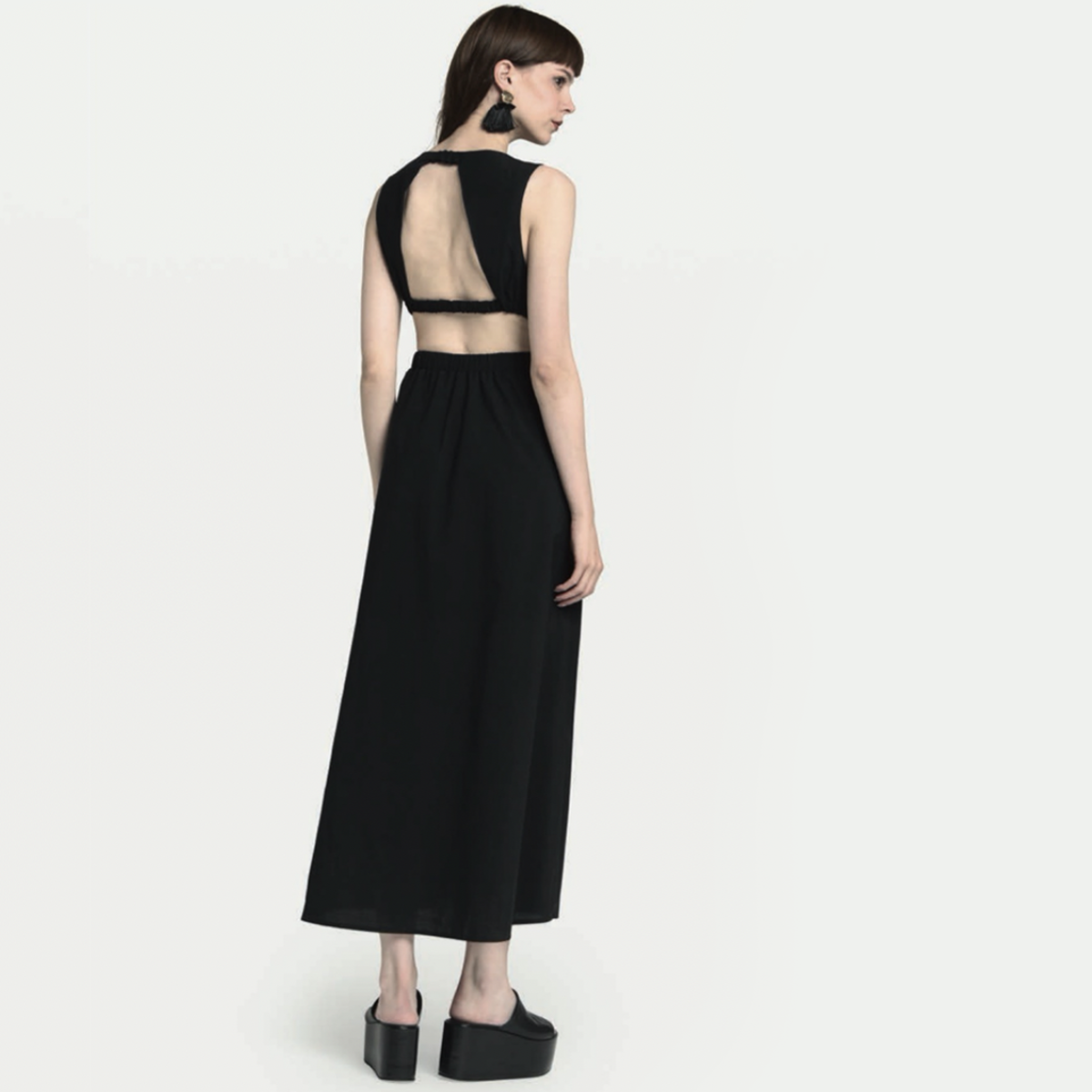 Ottod'Ame Open Back Maxi Dress - Black - Image 2 of 2