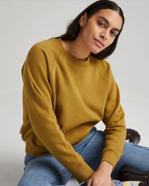 Richer Poorer Recycled Fleece Sweatshirt - Golden Verde Richer Poorer Recycled Fleece Sweatshirt - Golden Verde