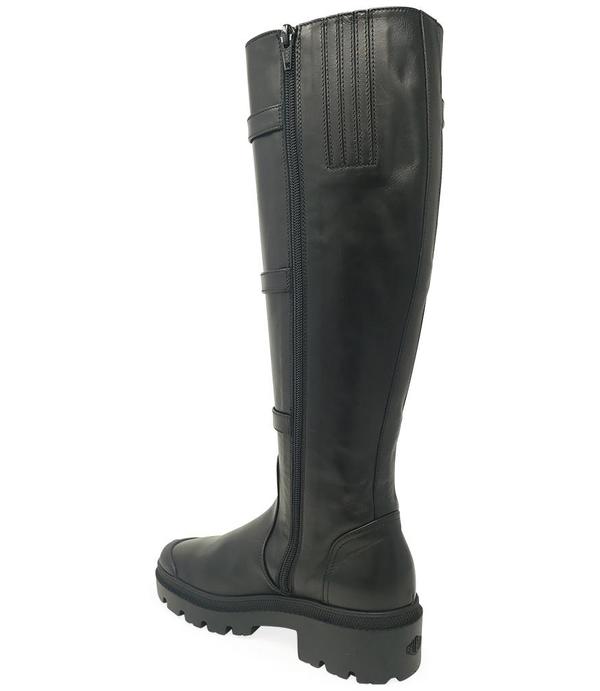 Madison Maison By Palladium Leather Knee High Buckle Boot - Black Madison Maison By Palladium Leather Knee High Buckle Boot - Black
