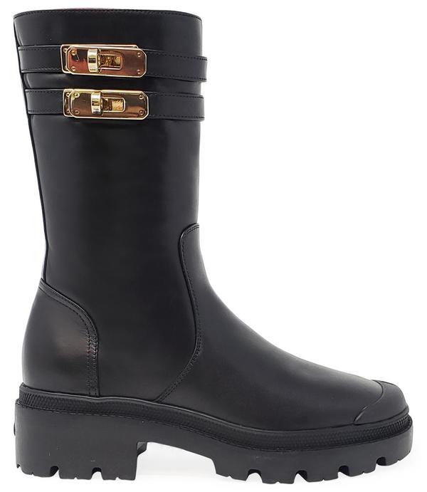 Madison Maison By Palladium Shearling Double Buckle Boot - Black Madison Maison By Palladium Shearling Double Buckle Boot - Black