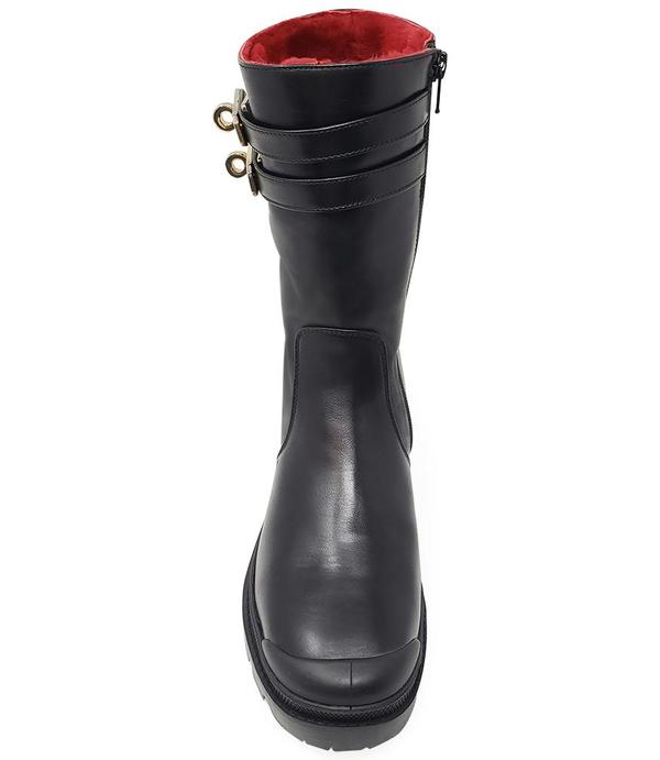 Madison Maison By Palladium Shearling Double Buckle Boot - Black Madison Maison By Palladium Shearling Double Buckle Boot - Black