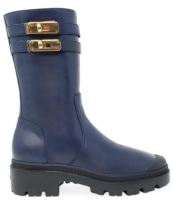 Madison Maison By Palladium Shearling Double Buckle Boot - Mid Blue Madison Maison By Palladium Shearling Double Buckle Boot - Mid Blue