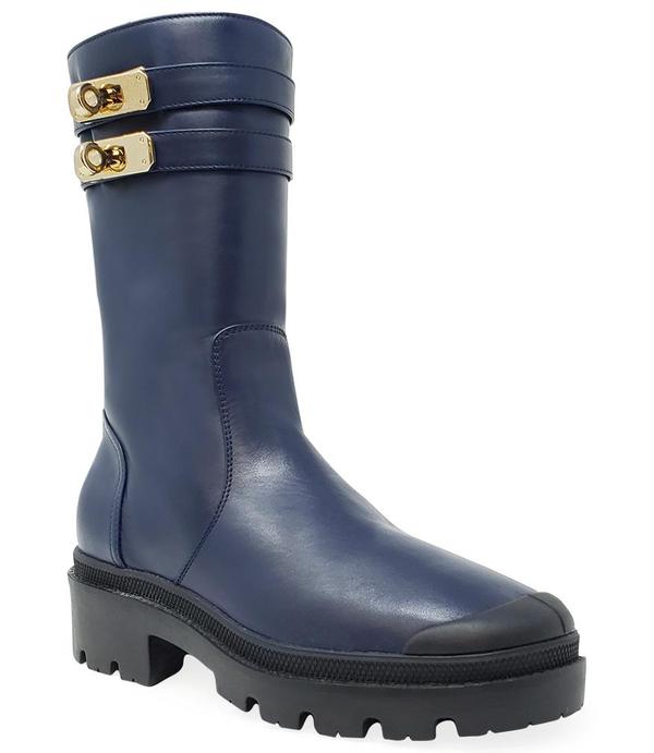 Madison Maison By Palladium Shearling Double Buckle Boot - Mid Blue Madison Maison By Palladium Shearling Double Buckle Boot - Mid Blue