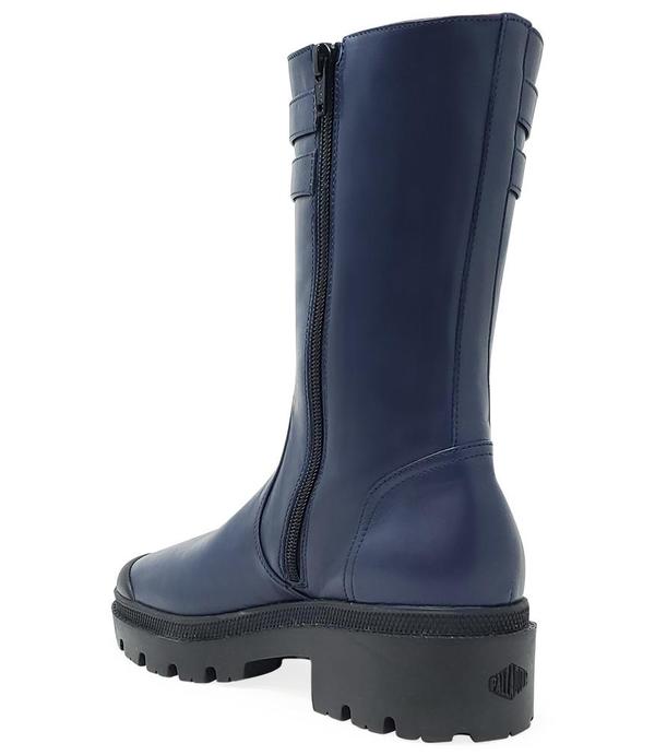 Madison Maison By Palladium Shearling Double Buckle Boot - Mid Blue Madison Maison By Palladium Shearling Double Buckle Boot - Mid Blue