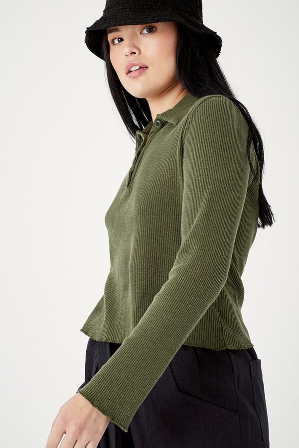 SECONDS-Hemp Army Polo SECONDS-Hemp Army Polo