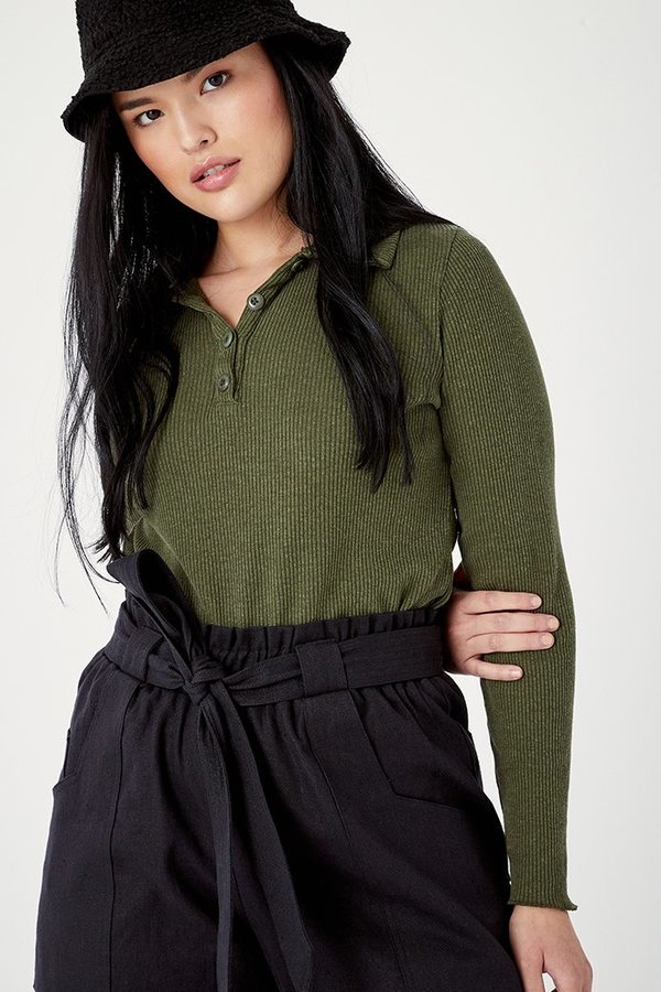 SECONDS-Hemp Army Polo SECONDS-Hemp Army Polo