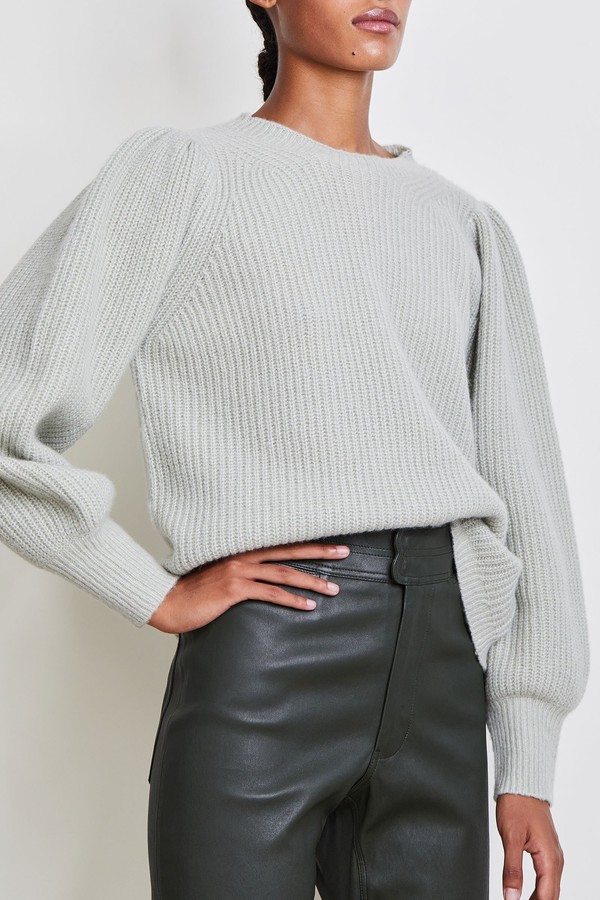 Apiece Apart Arne Puff Sleeve Sweater - Grey Apiece Apart Arne Puff Sleeve Sweater - Grey