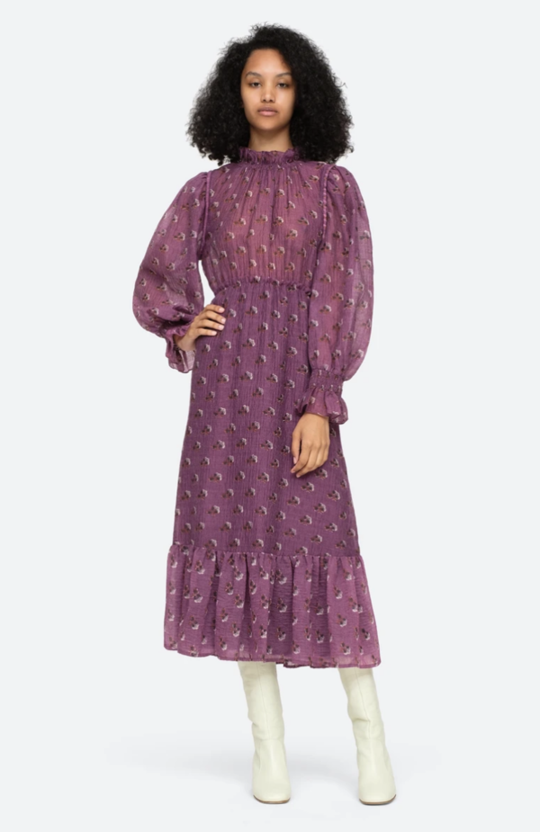 Sea NY Alexis Puff-Sleeve Maxi Dress - Floral | Garmentory
