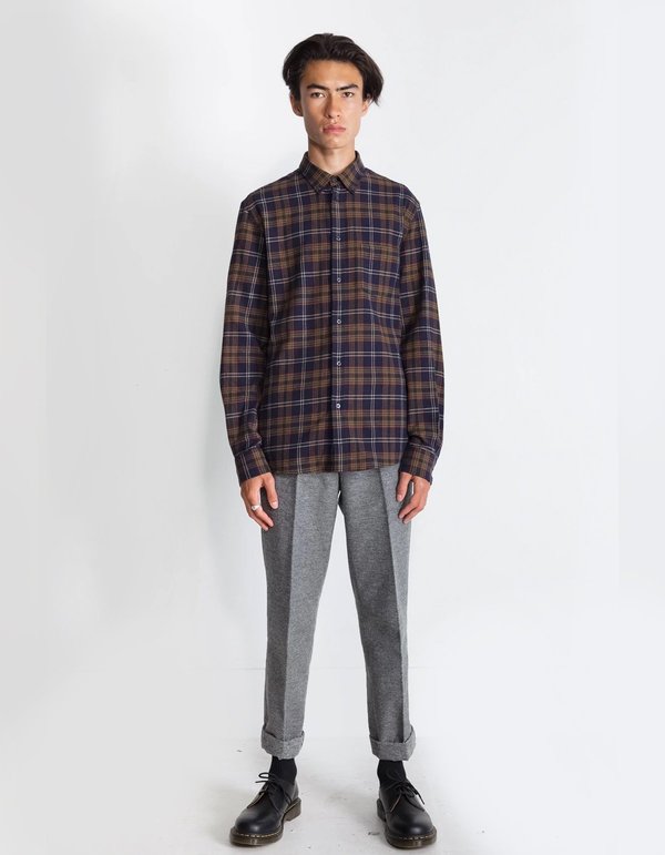National Standards Japanese Owen Plaid Shirt - Black/Green National Standards Japanese Owen Plaid Shirt - Black/Green
