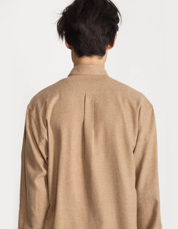 National Standards Japanese Soft Flannel Relaxed Fit Shirt - Camel Melange National Standards Japanese Soft Flannel Relaxed Fit Shirt - Camel Melange