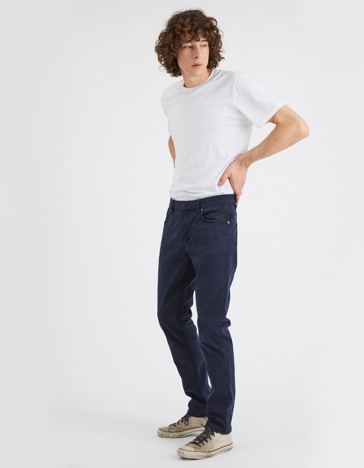 Neuw Lou Slim Twill Pant - Navy - Image 1 of 4