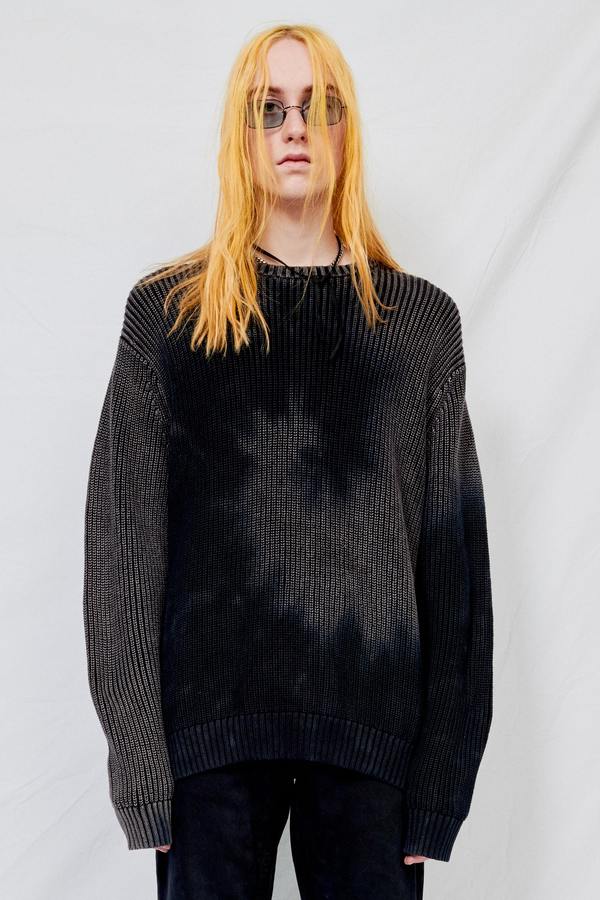 Assembly Dark Knit Tie Dye Sweater - Grey Assembly Dark Knit Tie Dye Sweater - Grey