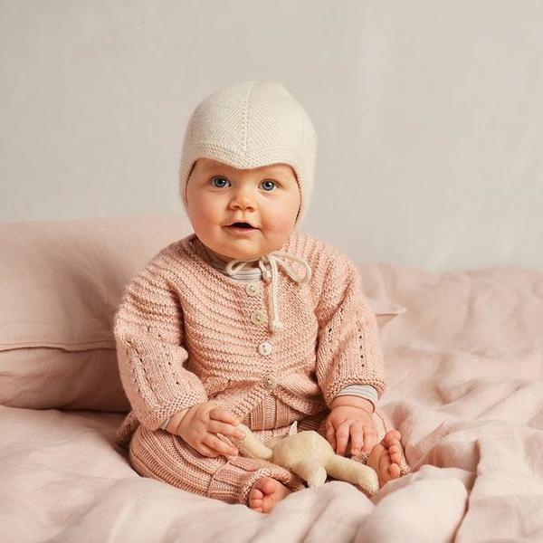 Kids Misha & Puff Pram Cardigan - Faded Rose Pink | Garmentory
