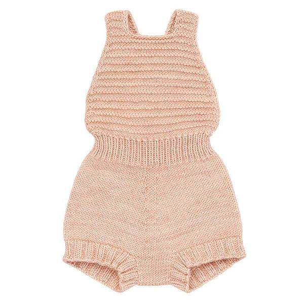 m*g様 misha&puff 2-3y ruffle romper Kids Misha & Puff Baby Sugar Maple Romper - Faded Rose Pink