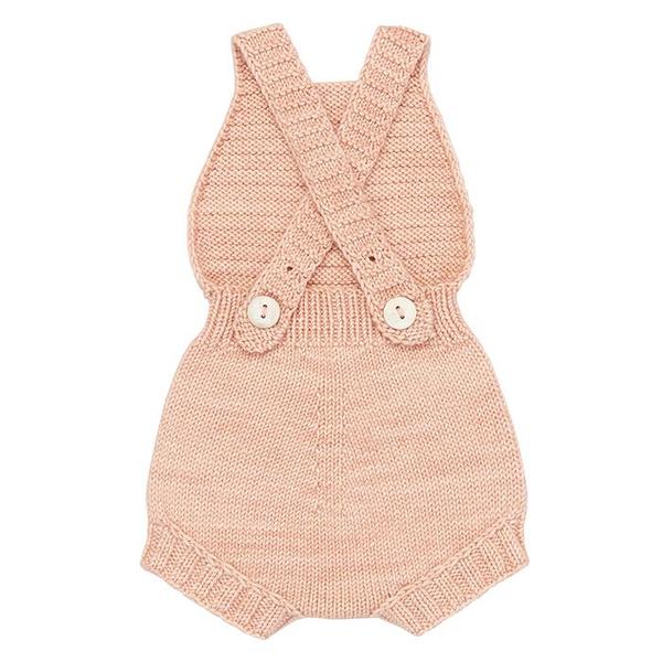 Kids Misha & Puff Baby Sugar Maple Romper - Faded Rose Pink