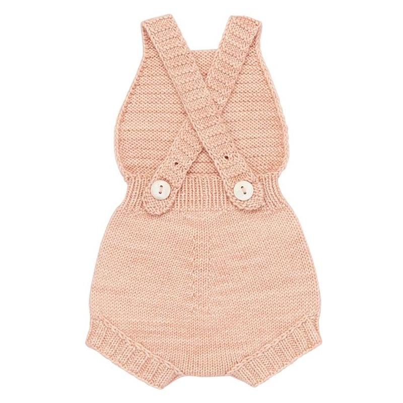 misha&puff mishaandpuff サロペ Kids Misha & Puff Baby Sugar Maple Romper - Faded Rose Pink