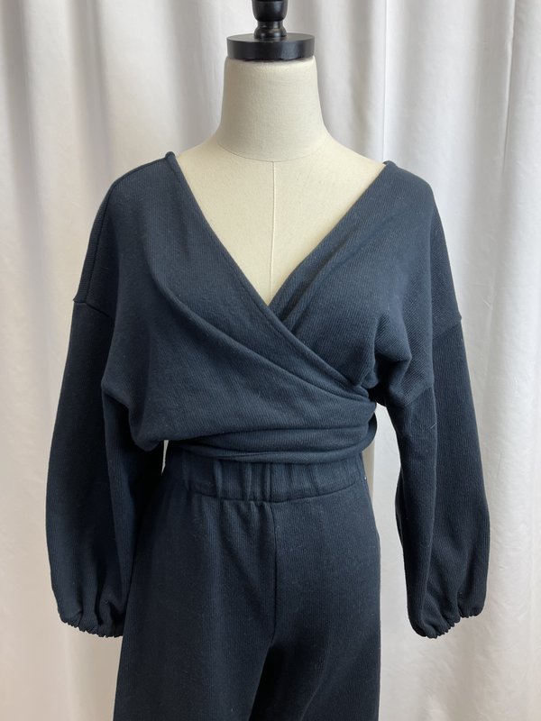 Hackwith Design House RIbbed Wrap Top (S) Hackwith Design House RIbbed Wrap Top (S)