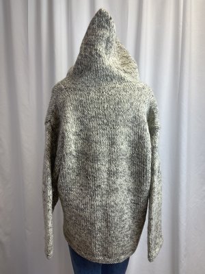 Vintage Chunky Knit Wool Hoodie - cream/tan Vintage Chunky Knit Wool Hoodie - cream/tan