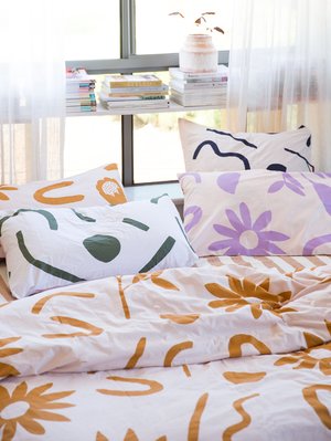Mosey Me Floral Dreams Euro Pillowcase Set - Ink & Musk Mosey Me Floral Dreams Euro Pillowcase Set - Ink & Musk