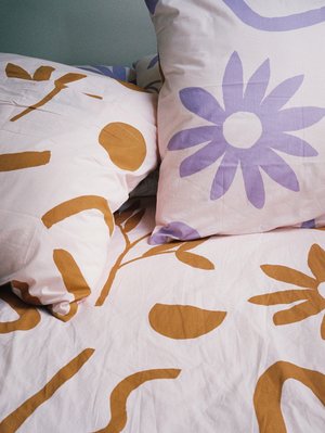 Mosey Me Floral Dreams Euro Pillowcase Set - Lavender & Mustard Mosey Me Floral Dreams Euro Pillowcase Set - Lavender & Mustard