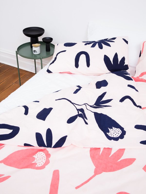 Mosey Me Floral Dreams Quilt Cover Set - Ink & Musk Mosey Me Floral Dreams Quilt Cover Set - Ink & Musk