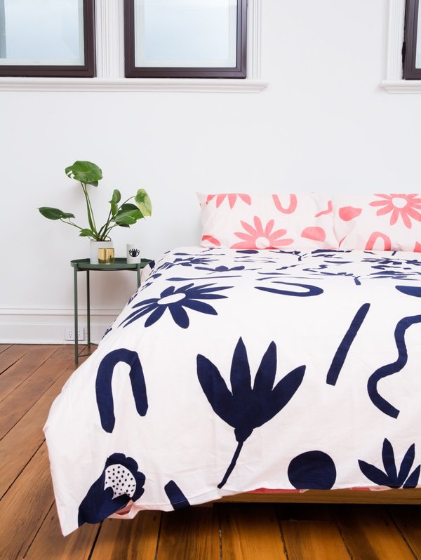 Mosey Me Floral Dreams Quilt Cover Set - Ink & Musk Mosey Me Floral Dreams Quilt Cover Set - Ink & Musk