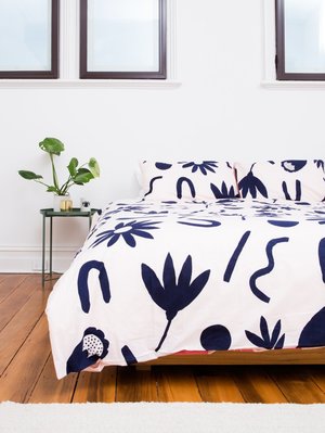 Mosey Me Floral Dreams Quilt Cover Set - Ink & Musk Mosey Me Floral Dreams Quilt Cover Set - Ink & Musk