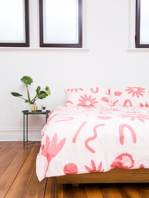 Mosey Me Floral Dreams Quilt Cover Set - Ink & Musk Mosey Me Floral Dreams Quilt Cover Set - Ink & Musk