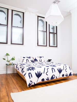 Mosey Me Floral Dreams Quilt Cover Set - Ink & Musk Mosey Me Floral Dreams Quilt Cover Set - Ink & Musk