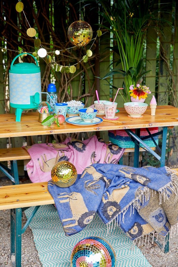 Kids Rice Lions Blanket - Bubblegum Pink