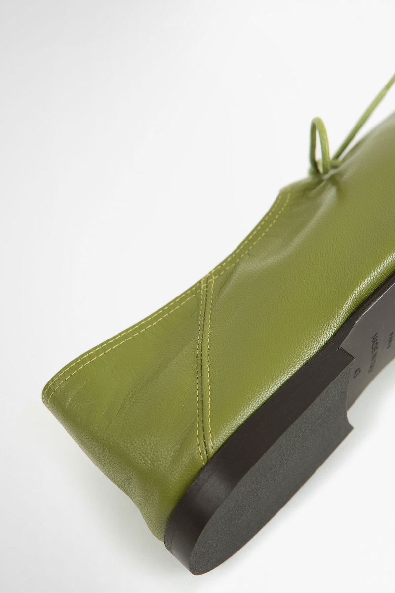Jacques Soloviere Babouche Bed Shoe - matcha