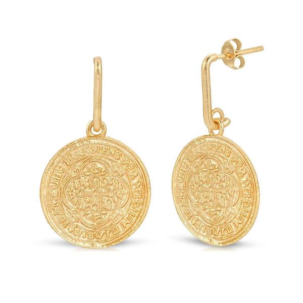 Joy Dravecky Dominique Coin Drop Earrings - Gold Joy Dravecky Dominique Coin Drop Earrings - Gold