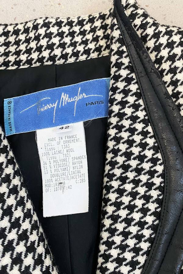 Vintage 1980s Thierry Mugler Jacket - Black/White Vintage 1980s Thierry Mugler Jacket - Black/White
