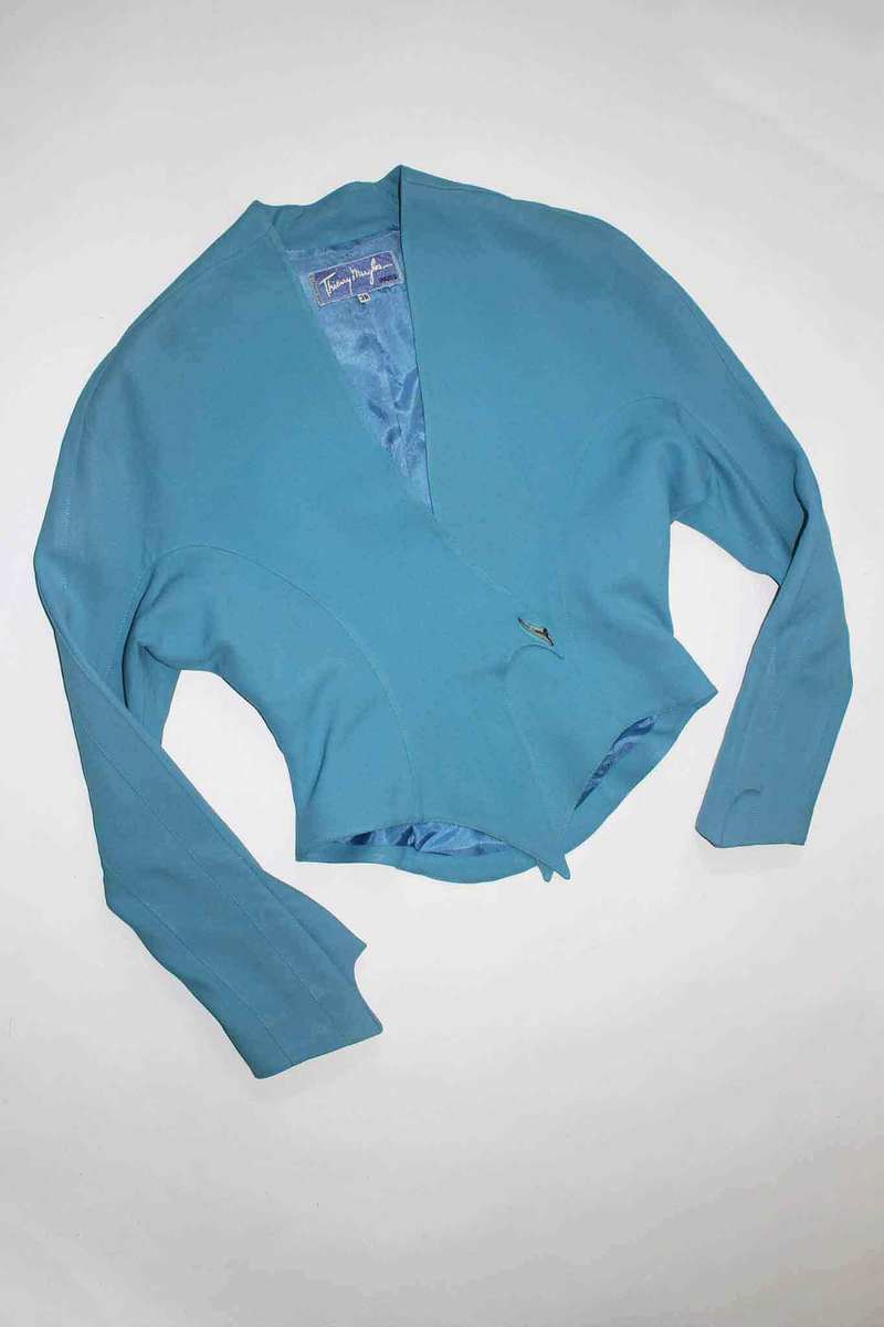 Vintage Thierry Mugler Blazer - Aqua Blue | Garmentory