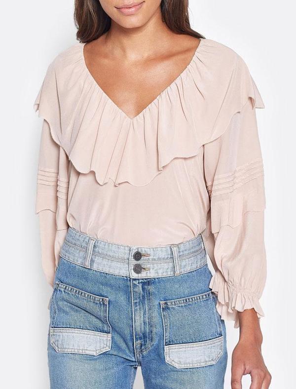 Brennt Silk Top in pink sky Brennt Silk Top in pink sky
